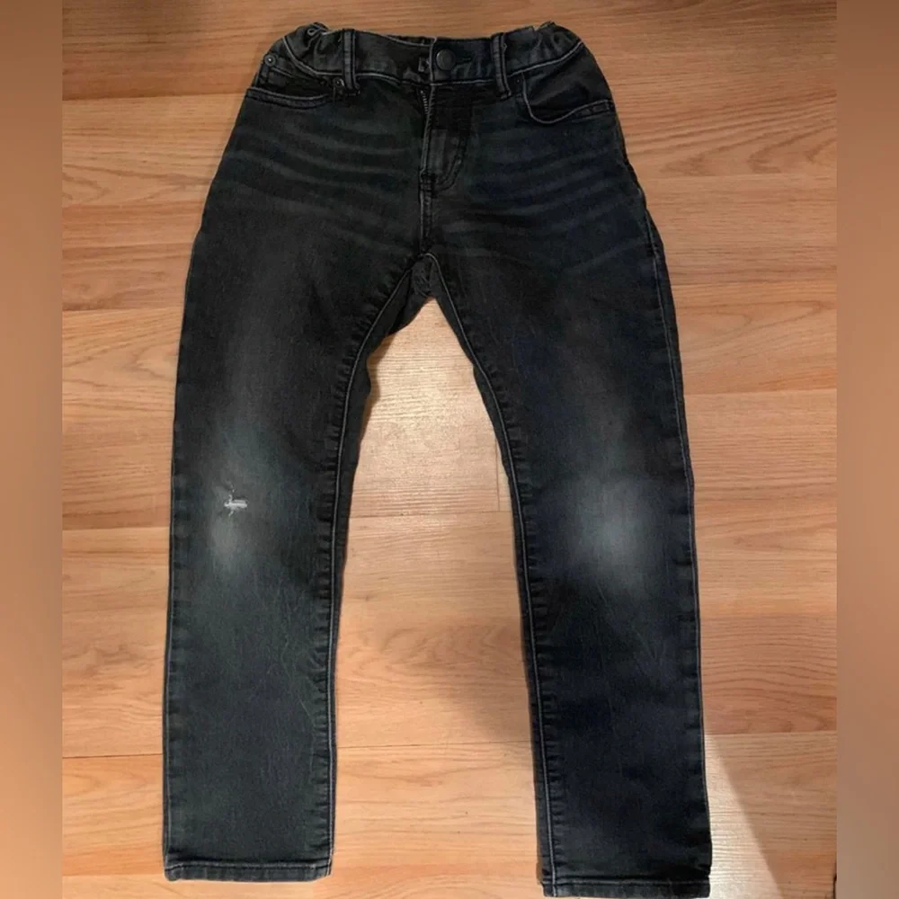 GAP Kids/Boys Size 8 Jeans Distressed Grey Black Stretch waist
